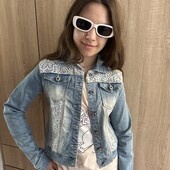 Джинсовка з гіпюром 152/158см