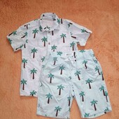 Комплект летний рубашка и шорты H&M р 122-128 