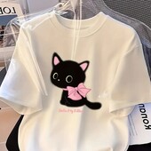Футболка принт Котик , розмір 2xl, 100% cotton ♥️
