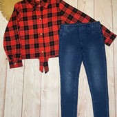 Джегінци для дівчинки OVS та рубашка Pat pat 134/140 см 9/10 років