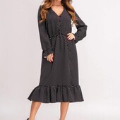 Подовжена сукня в горохи Issa plus