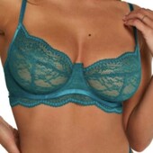 Hunkemoller! Мереживний жіночий бюстгальтер на кісточках 80Е deep lake! Лот 36