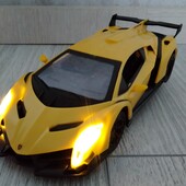 Дорога велика (20 см.)та класна Радіокерована машинка Lamborghini зі світлом фар та стопів