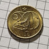 Монета Чехословаччини 20 геллерів 1973