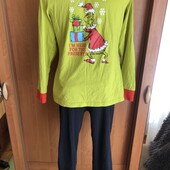 Пижама, комплект, костюм, 100% коттон, L. dr.seuss. grinch. в ідеалі