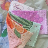 Серветки Фрукти 25*25 см мікрофібра 10 шт