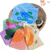 Серветки Фрукти 25*25 см мікрофібра 5 шт
