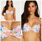Hunkemoller! Жіночий бюстгальтер від купальника, верх від купальника в квіти 80F white! Лот 3