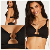 Hunkemoller! Текстурний жіночий бюстгальтер від купальника, верх від купальника М розмір black! Лот