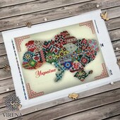 Схема для вишивки бісером карта України
