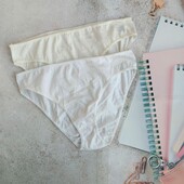 Комплект із двох бавовняних трусів-бікіні primark