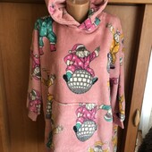 Меховушка, плюшева туника, худи, 11-12 р 152 см. M&S, слип, пижама.