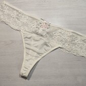 Hunkemoller! Жіночі труси з мереживом, стрінги 2Хл розмір snow white! Лот 16