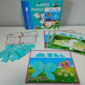 Деревянная мозаика Танграм - пазл Shapes puzzle.