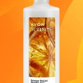 Гель для душу зволожувальний — Avon Senses "Соковитий апельсин" (720 мл) великий об'єм