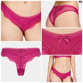 Hunkemoller! Мереживні жіночі труси малинового кольору Хл розмір! Лот 258