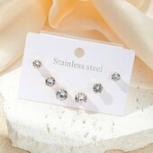 Набір сережок Stainless steel нержавіюча сталь позолота