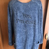 Меховушка довга, плюшева туника, кофта, 2 XL. в ідеалі