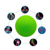 Масажний м'яч Acupressure 6 см Green Массажный мяч твердый для спины и триггерных точек, 6 см, мфр