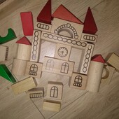 Дерев'яний конструктор, блоки, можна скласти замок