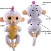 Электронная обезьянка на палец блестящая Шуге wowwee fingerlings Glitter Sugar