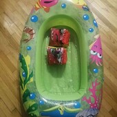 Комплект лля плаванья лодка и нарукавники 3-7 лет 