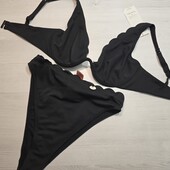 Hunkemoller! Роздільний жіночий купальник із текстурної тканини 75Е, низ S розмір nero! Лот 4