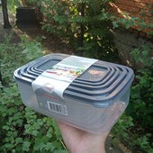 Набор контейнеров с крышками из 5 шт.(330,530,850,1300,2100)emhouse.