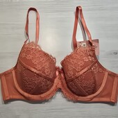 Hunkemoller! Мереживний жіночий бюстгальтер 75В spiced coral! Лот 815