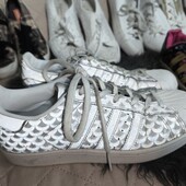 Adidas Superstar сріблясті 38.5p оригінальні кросівки кеди