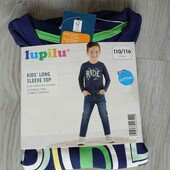 Lupilu брендовый новый хлопковый реглан цвет синий рост 110/116 см