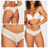 Hunkemoller! Якісні жіночі труси з мереживним оздобленням Хл розмір snow white! Лот 201