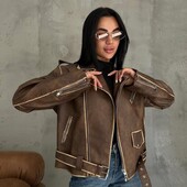 Скидка!Трендова коричнева косуха варенка