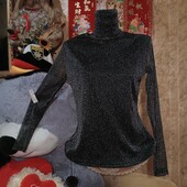 ❤️Шикарный, красивый чёрный весь с люрексом серебра гольф новый❤️Пог.100-140см.