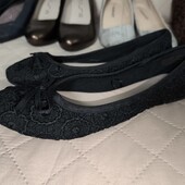 Primark uk5 38p. Гарні балеточки текстиль мереживо