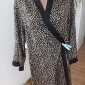 La Senza домашній атласний халат леопардовий принт 14 розмір