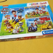 ідеал.стан/Пазли "Paw patrol",сlementoni,3в1, 3x48шт, 4+