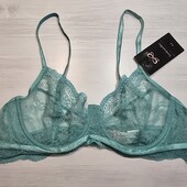 Hunkemoller! Мятний мереживний жіночий бюстгальтер на кісточках 80С sea blue! Лот 1