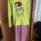 Пижама, комплект, костюм, 100% фліс, S-M. dr.seuss. grinch. в ідеалі
