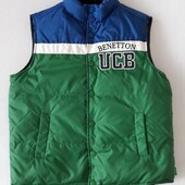 Не пропустіть!Шикарна брендова двустороння тепла жилетка Benetton,6-7років,ідеальний стан!