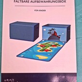Раскладной пуф органайзер для хранения игрушек с игровым ковриком. Цвет на выбор