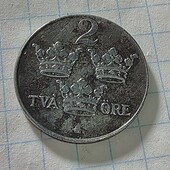 Монета Швеції 2 ере 1946