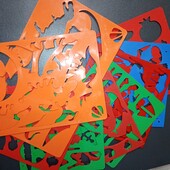 Трафарет для малювання. Пластик. 9 шт.