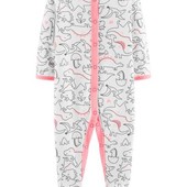 Коттоновий сліп піжама Carters Картерс з динозаврами р.9 міс. Оригинал слип человечек пижама