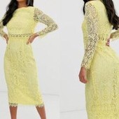 Мереживна міді-сукня від Asos petite, розмір 34
