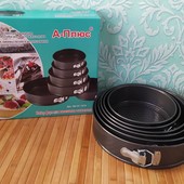 Набор разъемных круглых форм для выпечки | Форма для выпекания с антипригарным покрытием |