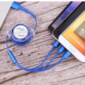 Выдвижной кабель usb для зарядки 3-в-,1