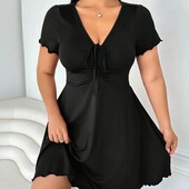 Легкое, милое, стильное платье, р. xxl, наш 48-52, черное