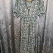 Платье в пол из плотного иск.шёлка на женщину М,см.замеры