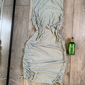 95% cotton гарна мятна сукня по боках зборка зі шнурками